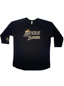 Mpire Barber 3/4 Sleeve Baseball Sleeve Shirt